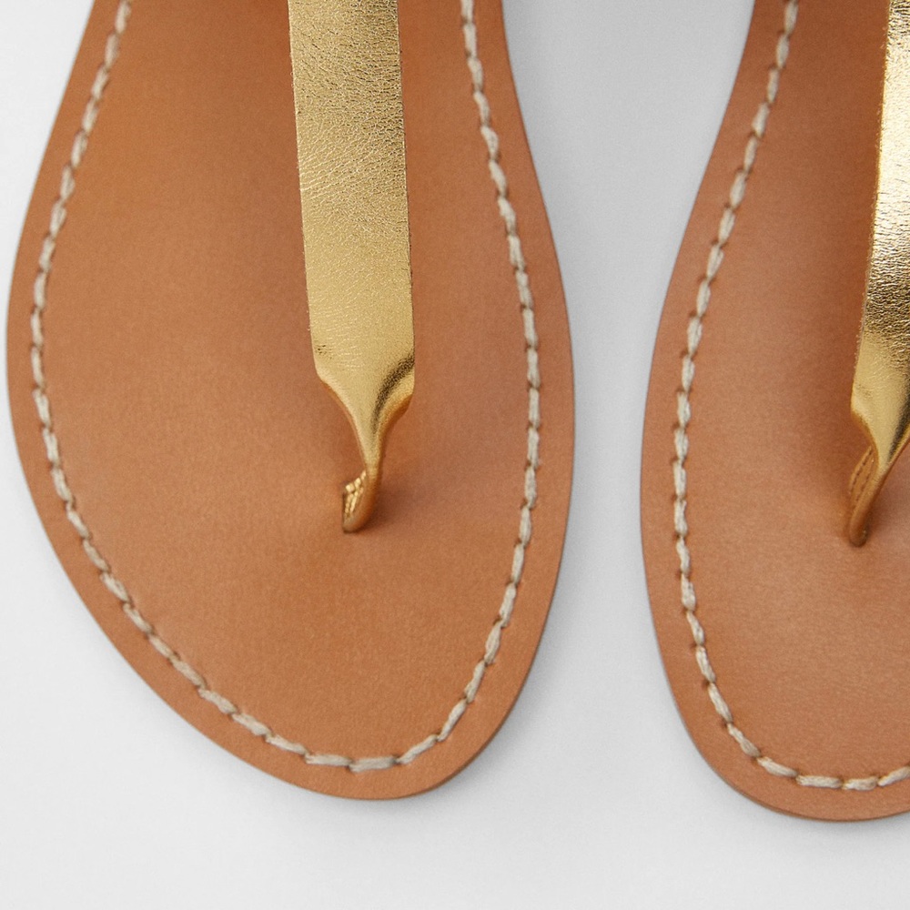 Zara Gold and Tan Sandals - Picture 3 of 5